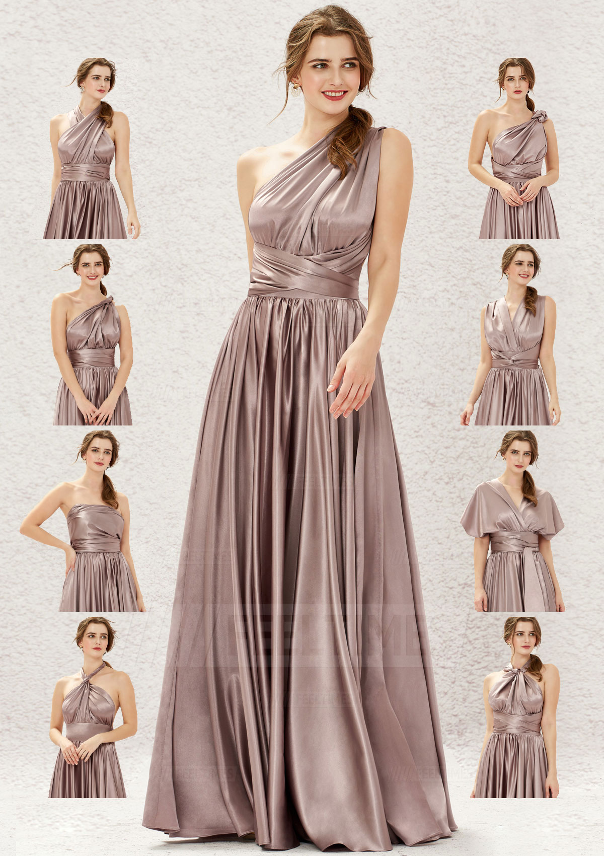 Style-Your-Way 12 Tie Bridesmaid Dress Convertible Style M19237B
