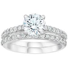 Platinum Round Brilliant Cut 2.64ctw Diamond Wedding Ring Set | Costco  Australia