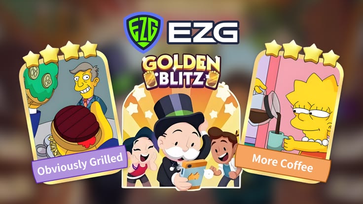 Buy all Monopoly GO Stickers (1 - 6 Stars) and Gold Cards at EZG.com with instant delivery and trusted service. Affordable prices, safe trades, and full album support.